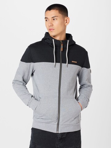 Ragwear Zip-Up Hoodie 'TOMMIE' in Grey: front