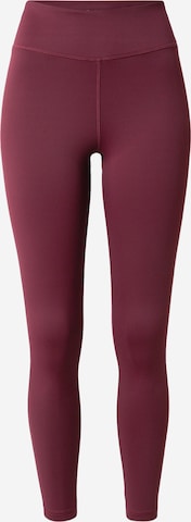 Reebok Skinny Workout Pants 'LUX' in Red: front