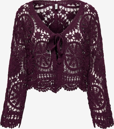 ONLY Strickjacke 'ONLWaterly' in weinrot, Produktansicht