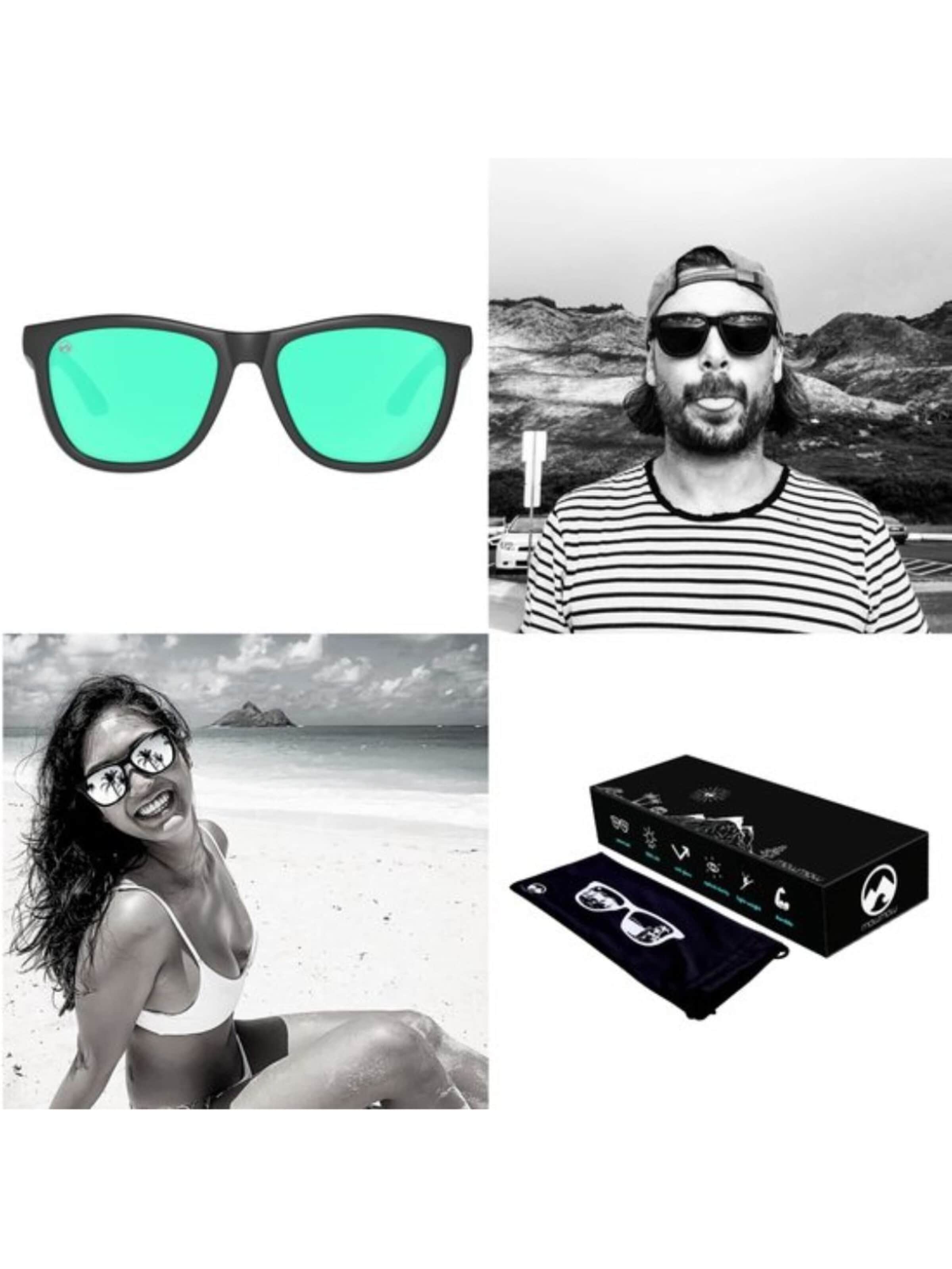 Lunettes de soleil sport 'MowMow Opal LIMITED Sunglasses - Polarized - Men - Women' Mowmow en vert