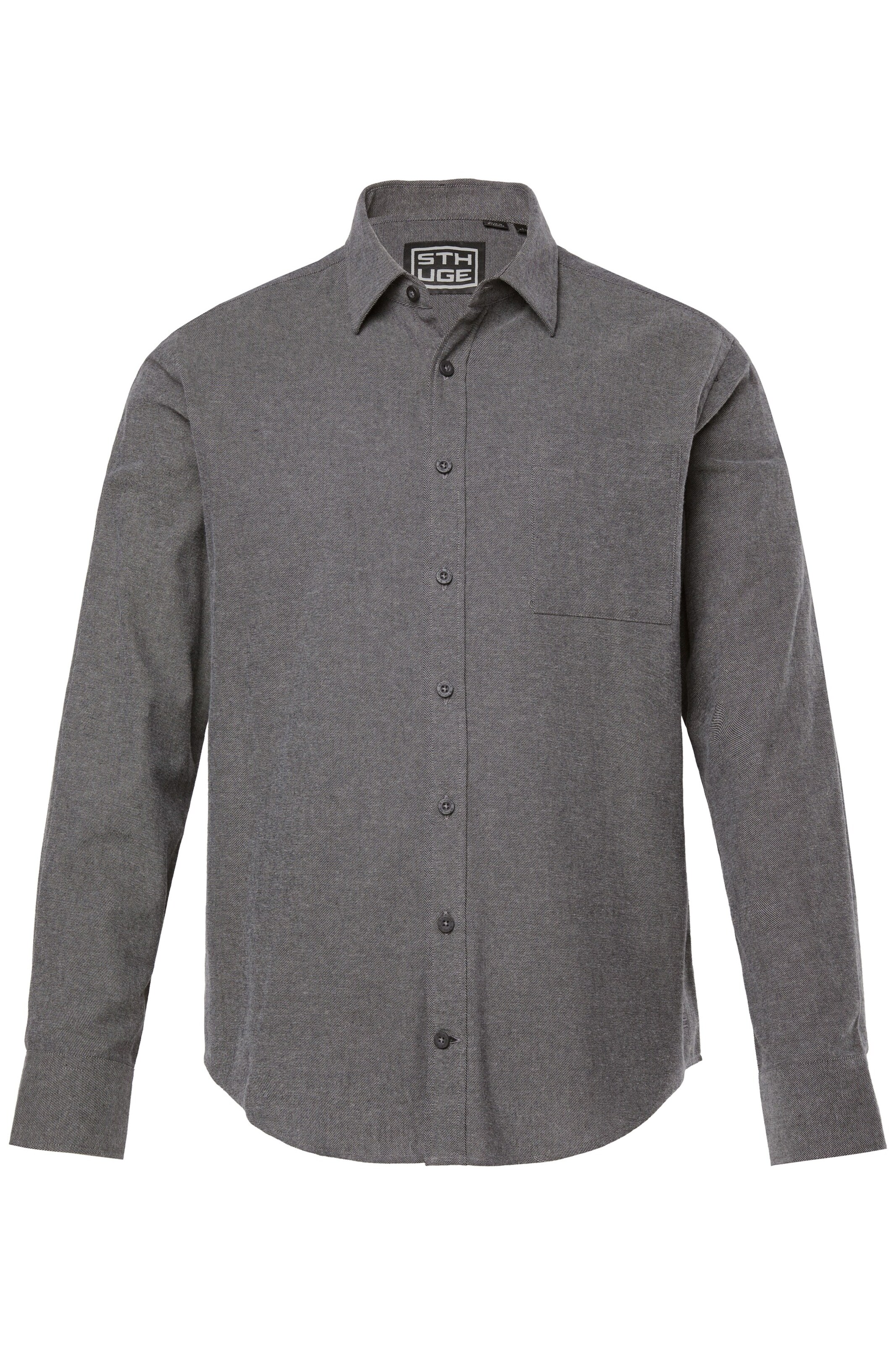 STHUGE Regular Fit Hemd in Grau: Vorderseite
