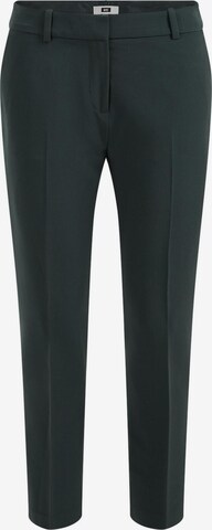 WE Fashion Trousers with creases in Green: front