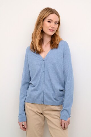 Cream Knit cardigan 'Dela' in Blue: front