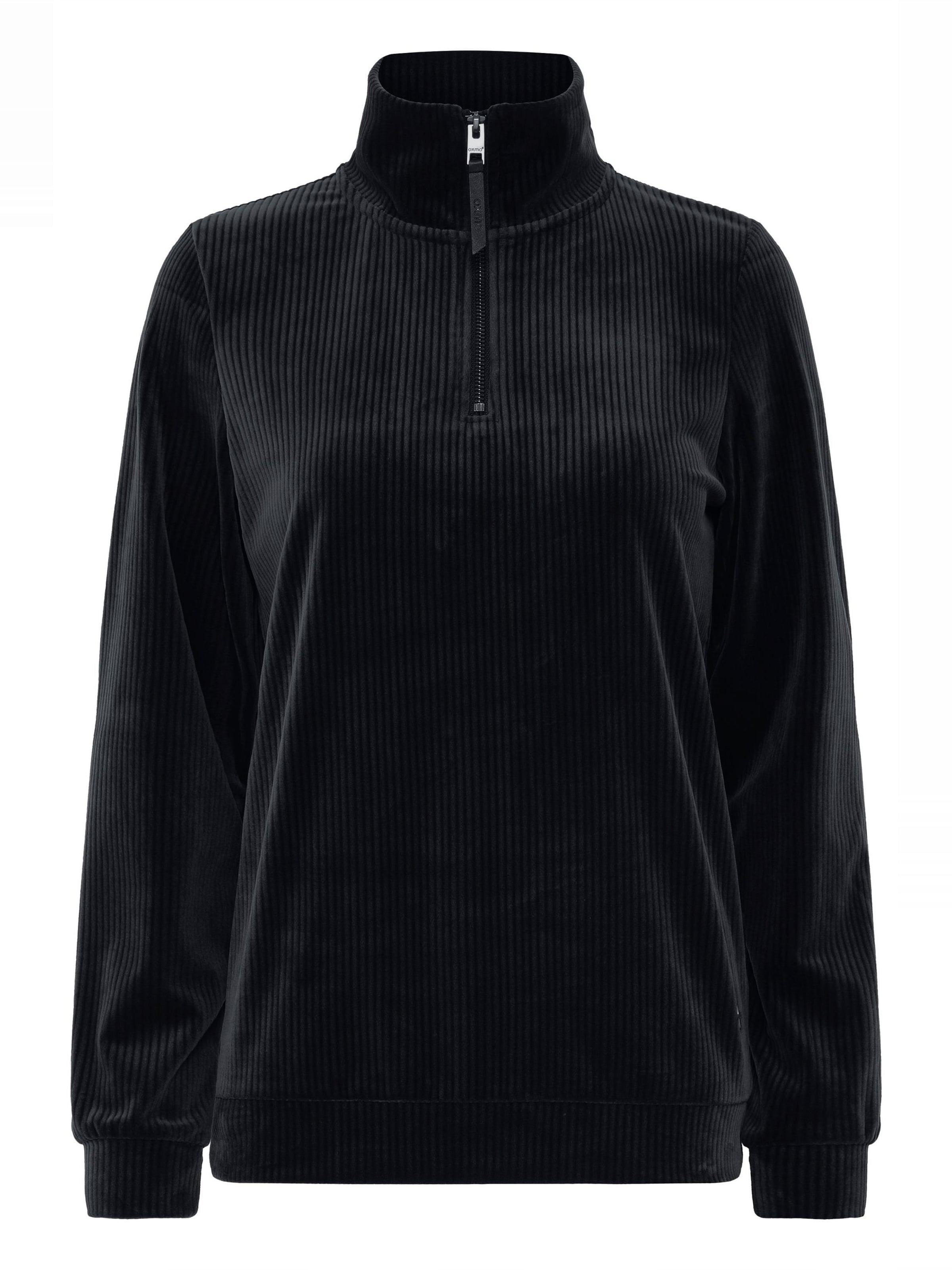 Oxmo - Jersey ' OXEBBA HALFZIP ' en negro: frente