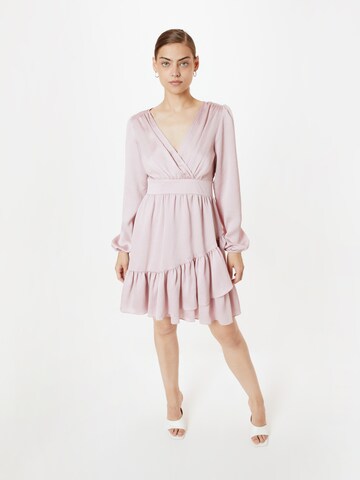 Robe de cocktail SWING en rose : devant