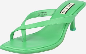 River Island T-Bar Sandals in Green: front