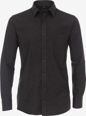 CASAMODA Slim fit Button Up Shirt in Grey: front