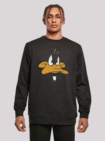 F4NT4STIC Sweatshirt 'Looney Tunes Daffy Duck' in Black: front