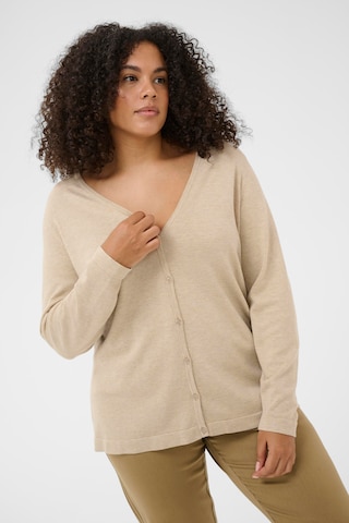 KAFFE CURVE Cardigan 'Farsia' i beige: forside