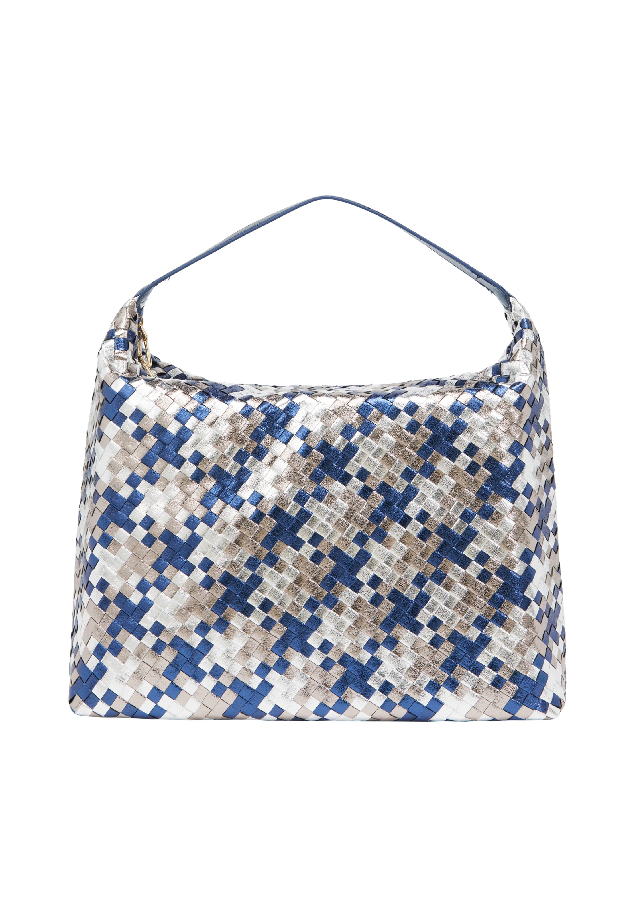 faina Rokassomiņa, krāsa - tumši zils / brūns / balts, Preces skats