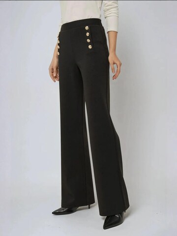 Hiccup Wide Leg Hose in Schwarz: Vorderseite