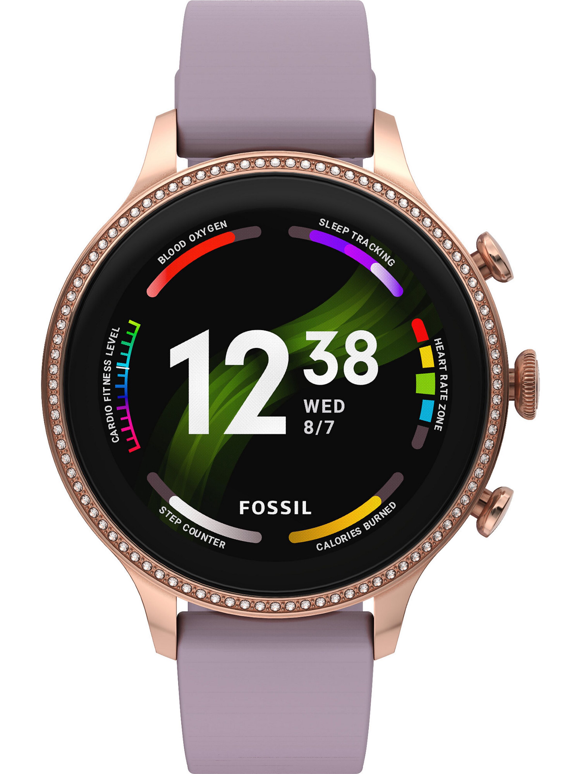 Fossil Smartwatches Digitaluhr in Lila: Vorderseite