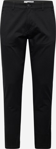 SELECTED HOMMEregular Chino hlače 'DAN' - crna boja: prednji dio