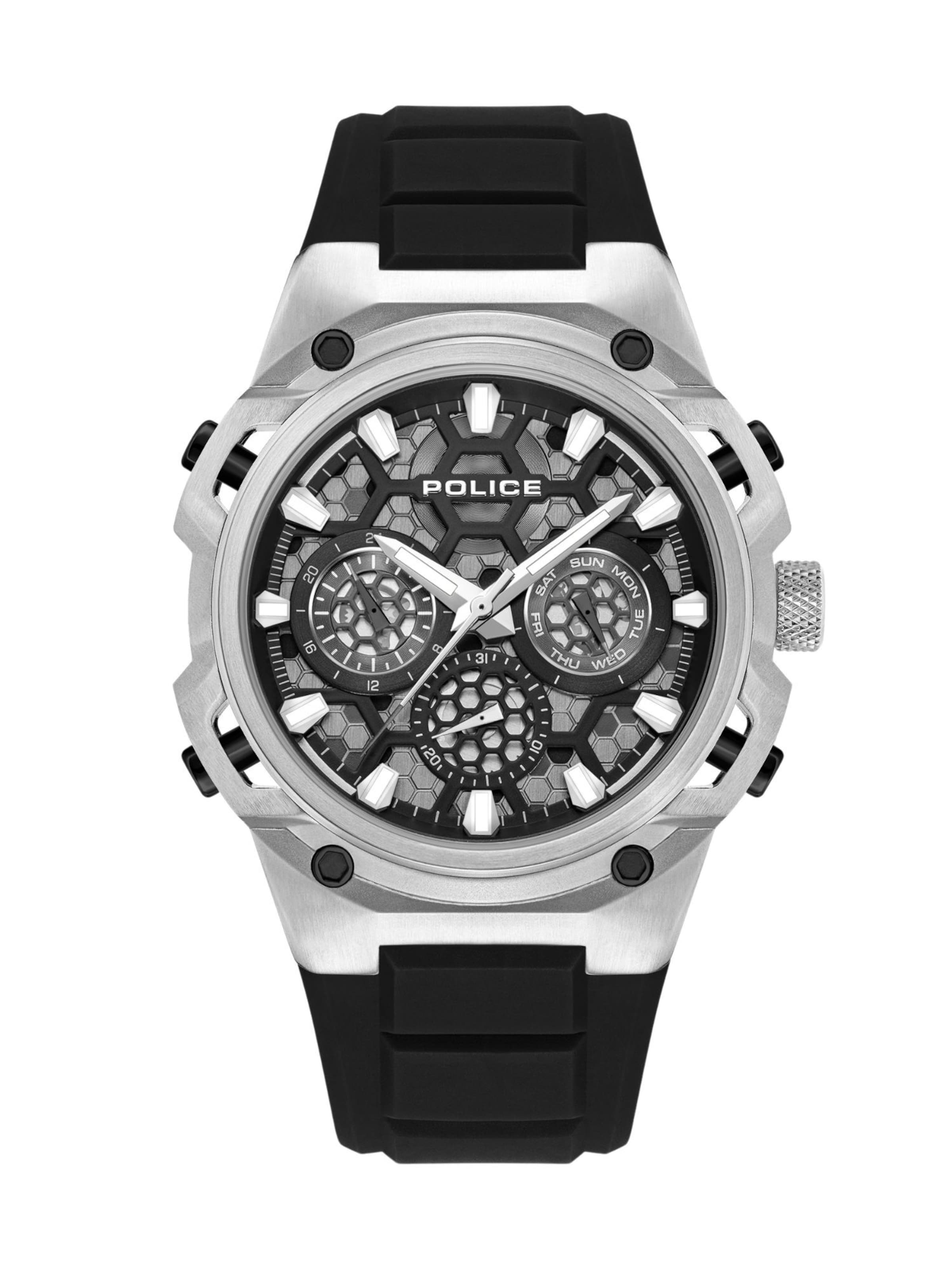 POLICE Analog watch 'Challenger' in Black: front