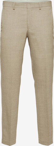 Coupe slim Pantalon à plis 'Oasis' SELECTED HOMME en beige : devant