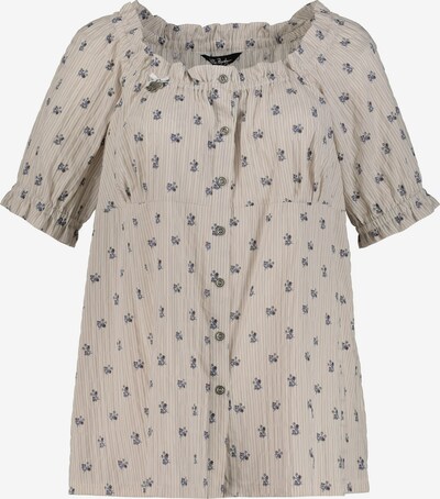 Ulla Popken Blouse folklorique en crème / bleu, Vue avec produit