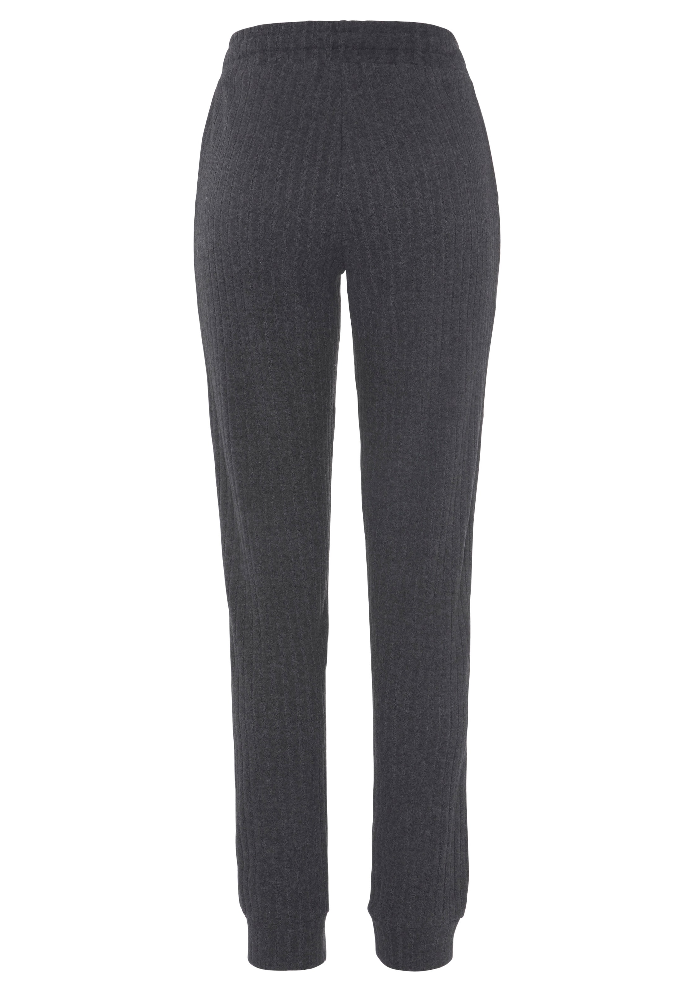 pelēks LASCANA Pakapēniski sašaurināts piegriezums Bikses