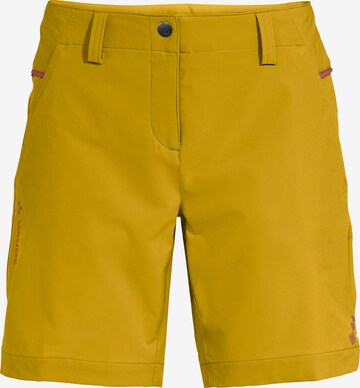 VAUDE Workout Pants 'Skomer III' in Yellow: front