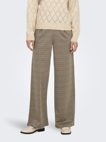 JDY Wide leg Bandplooibroek 'GEGGO' in Bruin: voorkant
