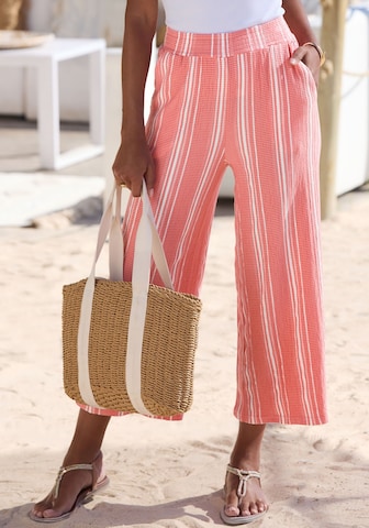 LASCANA Wide Leg Hose in Pink: Vorderseite