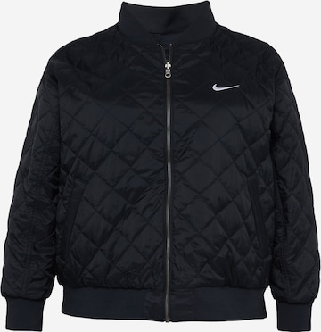Nike Sportswear Αθλητική ζακέτα φούτερ σε μαύρο: μπροστά