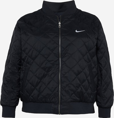Nike Sportswear Casaco de treino em moletão em preto / branco, Vista do produto