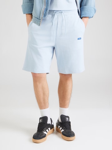 HUGO Loosefit Παντελόνι 'Nasensio' σε μπλε: μπροστά