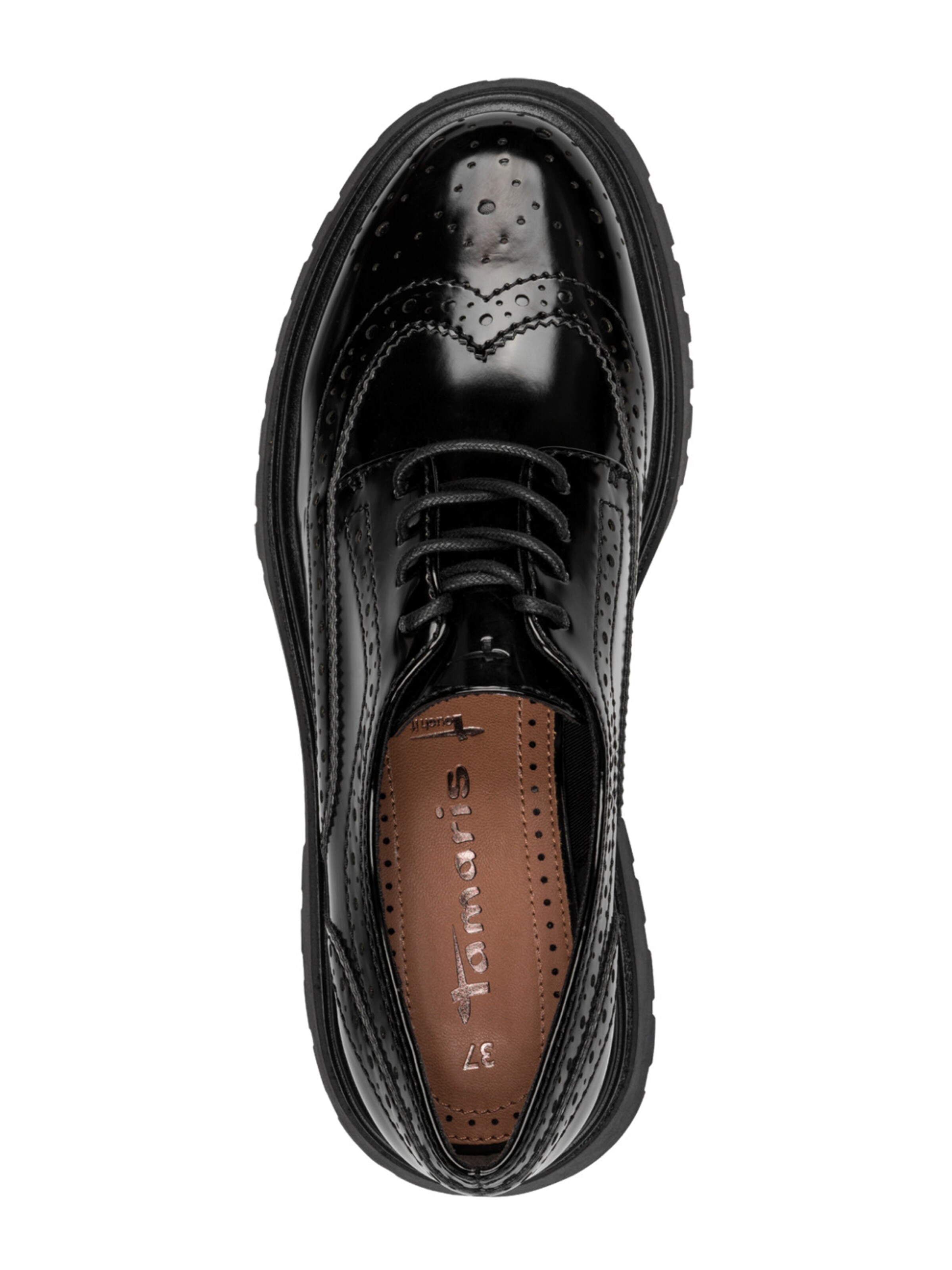 Tamaris Lace-up shoe in Black