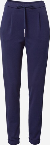 ESPRIT Slimfit Bandplooibroek in Blauw: voorkant