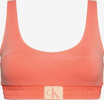 Hauts de bikini Calvin Klein Swimwear en orange : devant