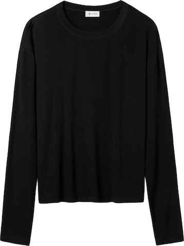 Lilysilk - Camiseta 'Seide Breeze Jersey Entspanntes Lounge Top' en negro: frente