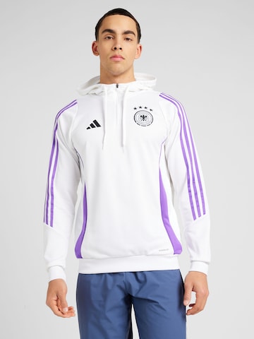 ADIDAS PERFORMANCE Sportsweatshirt 'DFB Teamline' in Weiß: predná strana