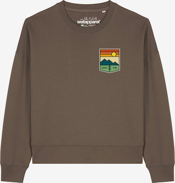 Sweat-shirt 'Good Vibe ' Watapparel en marron : devant