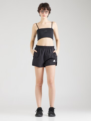 ADIDAS SPORTSWEAR Loosefit Παντελόνι φόρμας 'BLUV Q2 WVSH' σε μαύρο