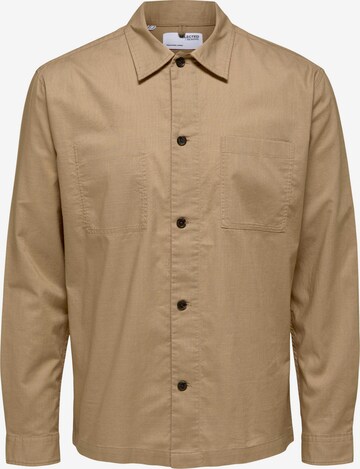 Regular fit Camicia 'Luka' di SELECTED HOMME in marrone: frontale