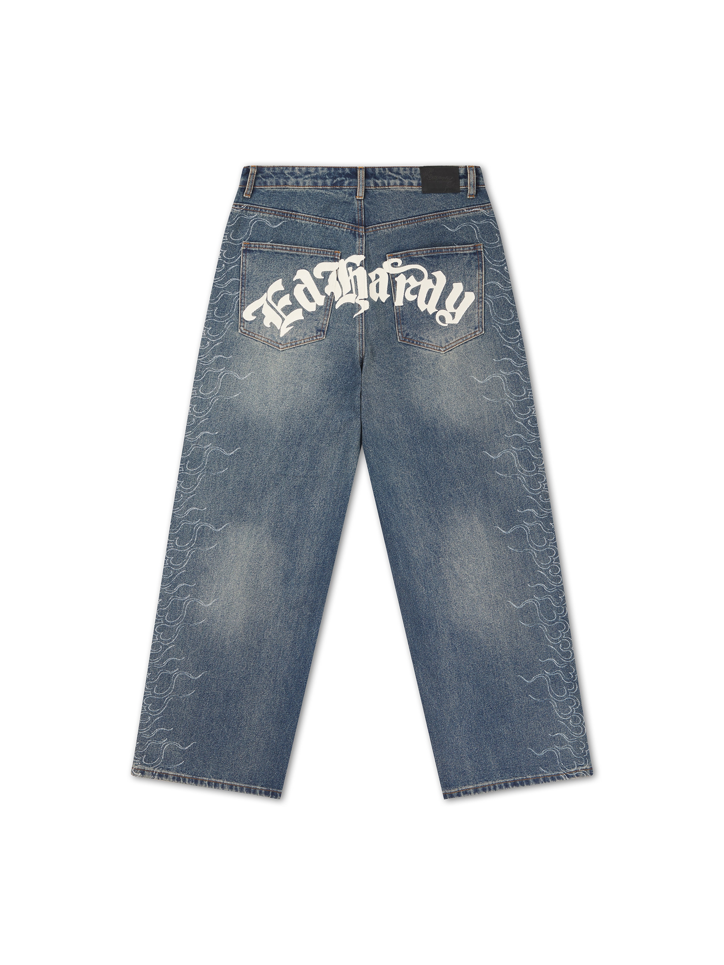 Ed Hardy - Loosefit Vaquero en azul: atrás