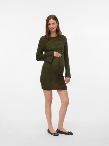 MAMALICIOUS Knitted dress 'MLULRIKKA' in Green