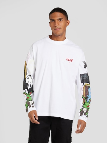 HUGO Sweatshirt 'Dirabbilon' in White