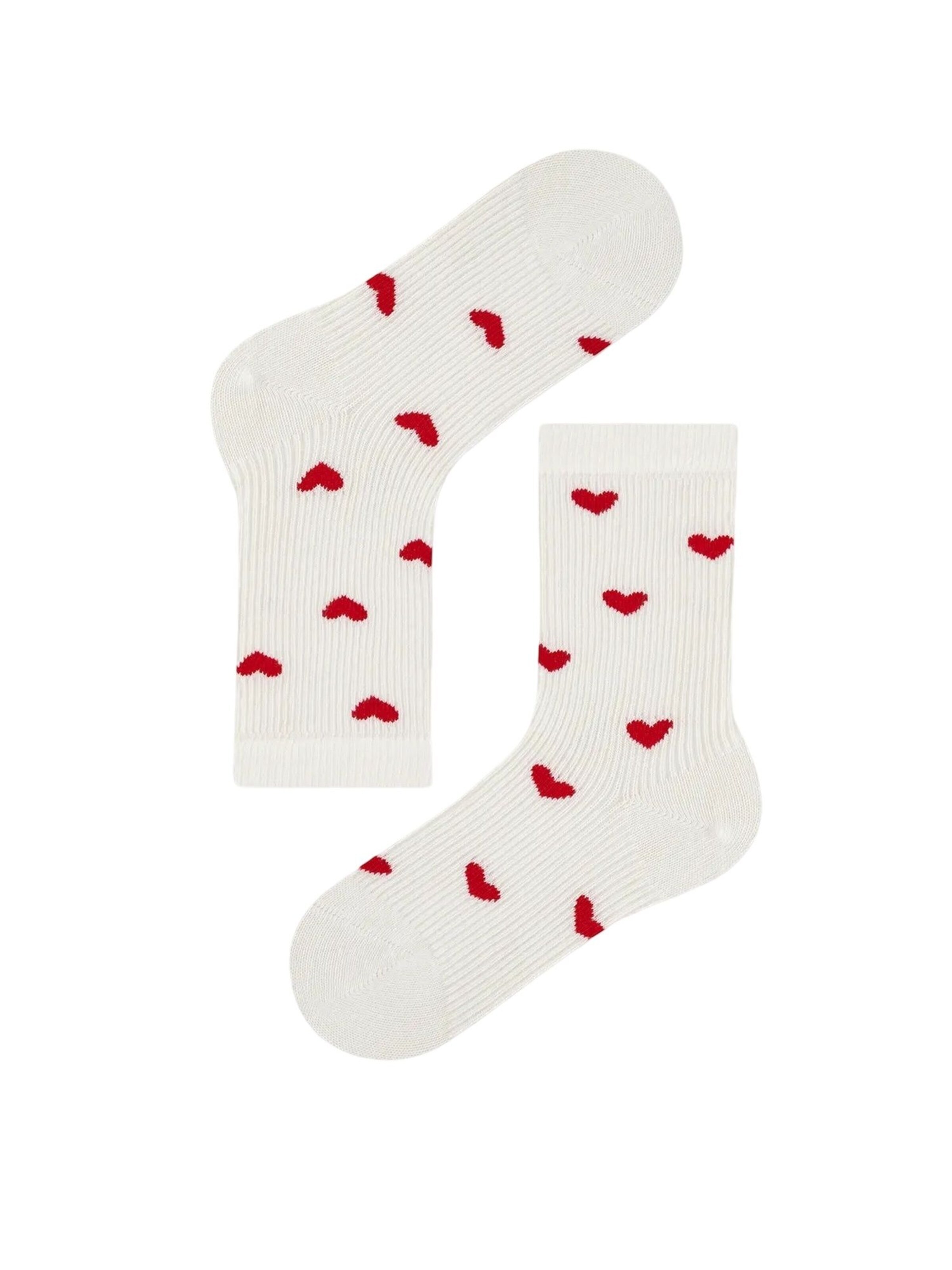 PentiČarape 'PENTI Mädchen-Herz Baumwoll 2er-Pack Socken' - bijela boja