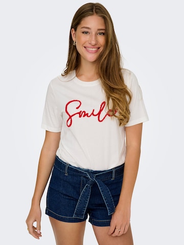 ONLY T-Shirt 'ONLKIKO' in Weiß