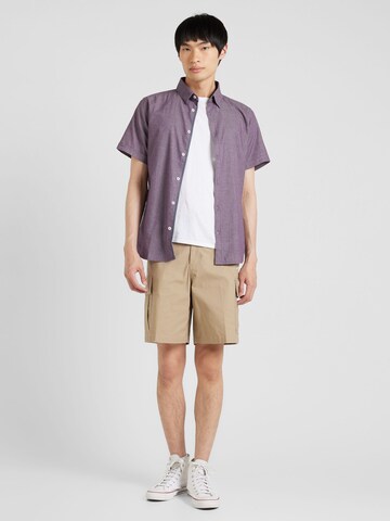 s.Oliver Slim fit Button Up Shirt in Purple