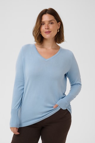 KAFFE CURVE Pullover 'KCLizzy' in Blau: Vorderseite