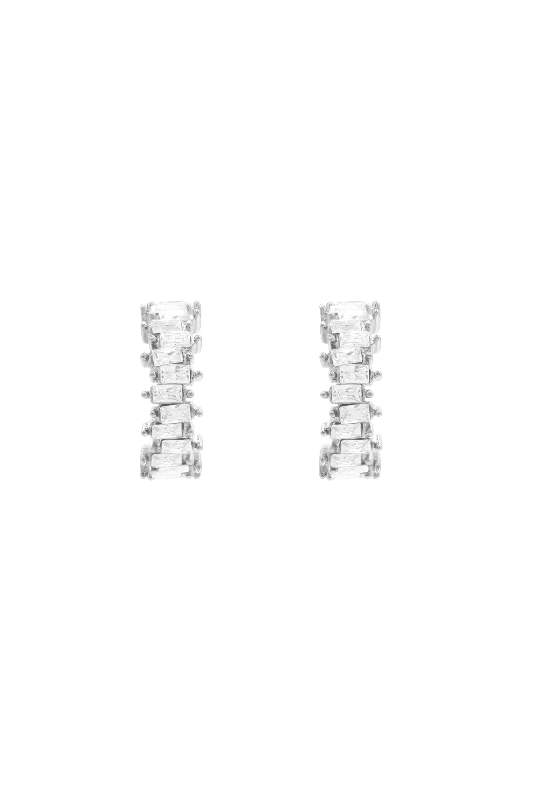 Boucles d'oreilles 'Pelle' Heideman en argent : devant