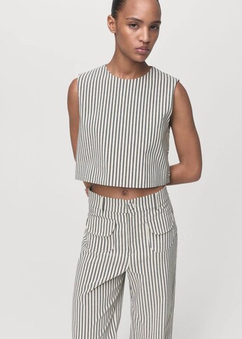 MANGO Wide Leg Hose 'Valerie' in Beige