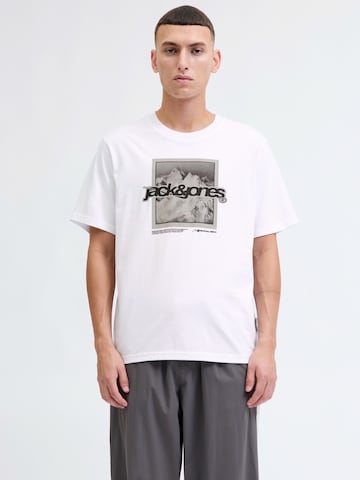 JACK & JONES Koszulka 'JCOFLARE' w kolorze biały: przód