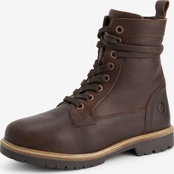 Travelin Snørestøvletter 'Kongsmark' i brun: forside