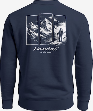 Neverless Sweatshirt 'viva la monte' in Blau: Vorderseite