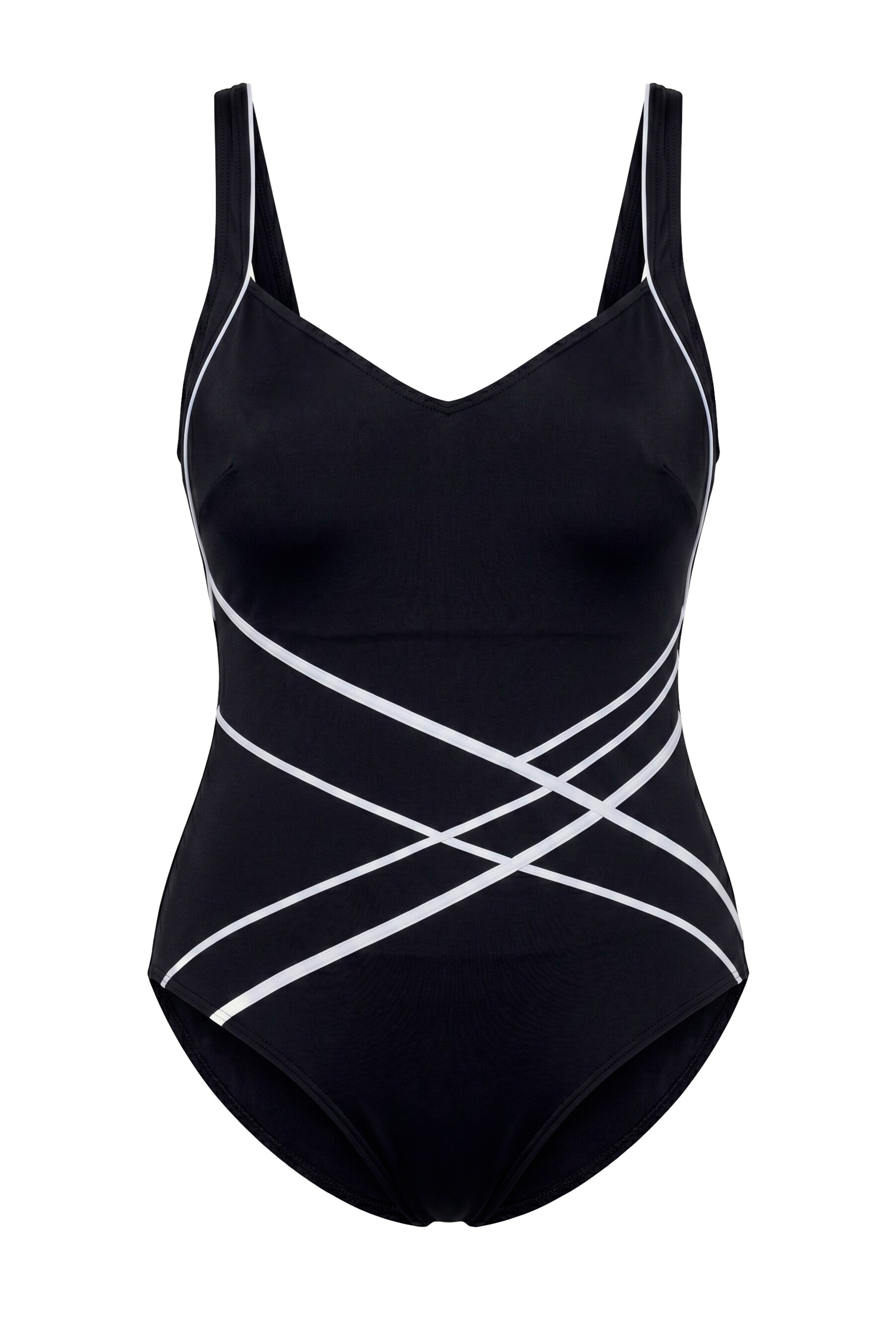 Ulla Popken Swimsuit in XL in Black / White, Item view