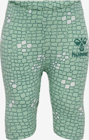 Coupe slim Leggings 'Zanzi' Hummel en vert : devant