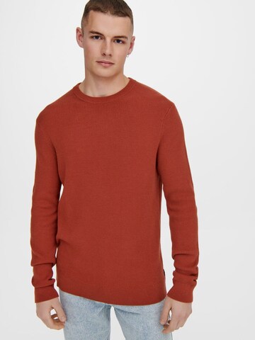 Only & Sons Pullover i rød